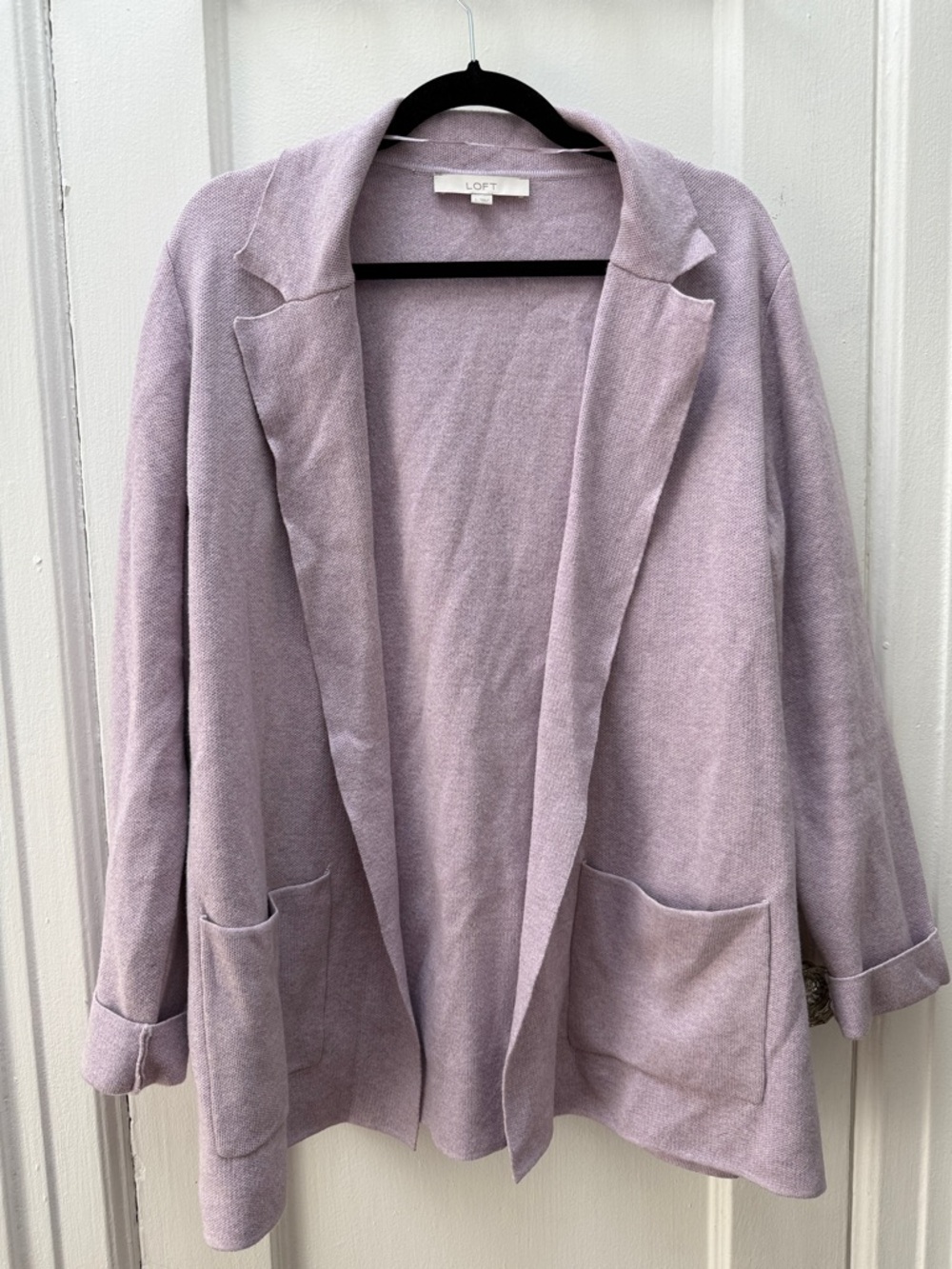 Ann Taylor LOFT lilac blazer sweater